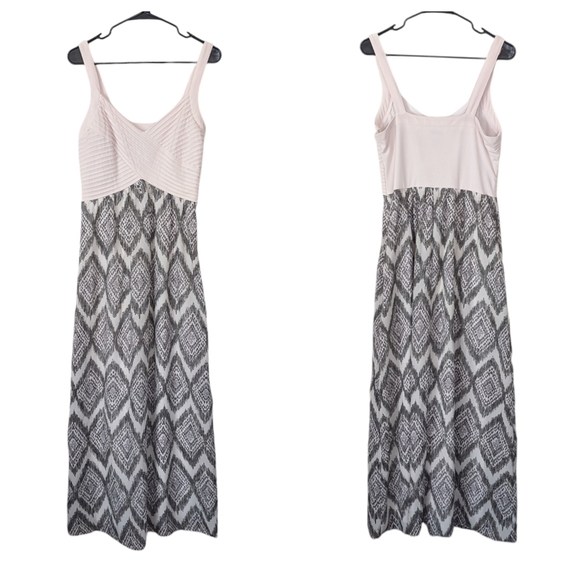 Robbie Bee Pale Pink Grey Maxi Dress Size 8 - Picture 1 of 4